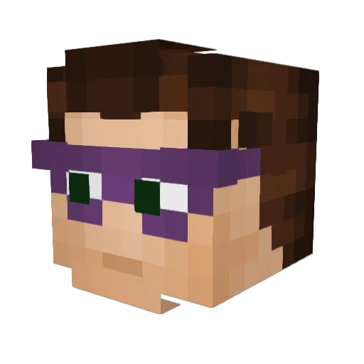 Wc21 Minecraft avatar head, 3D render