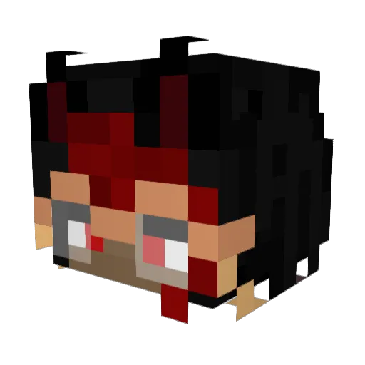 WcaleNieMika Minecraft avatar head, 3D render