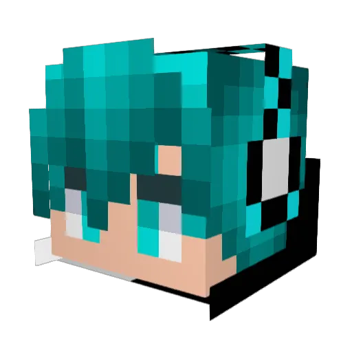 Wccdy Minecraft avatar head, 3D render