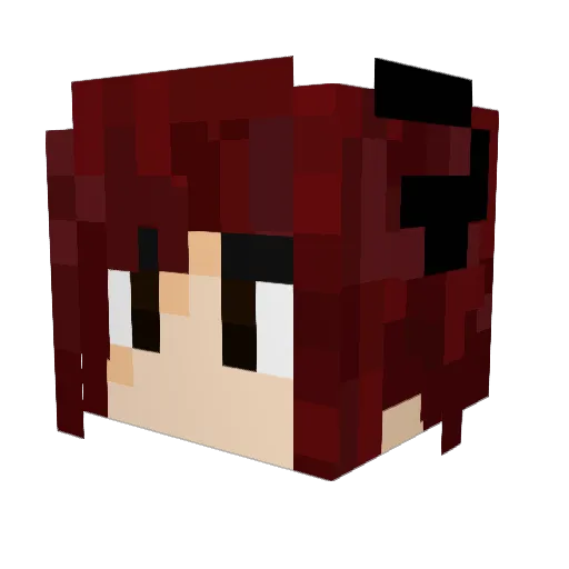Wdemone Minecraft avatar head, 3D render