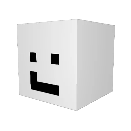 Wdepth Minecraft avatar head, 3D render