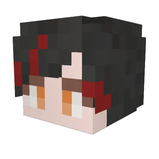 Wdokong Minecraft avatar head, 3D render