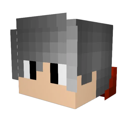 Wdskull Minecraft avatar head, 3D render