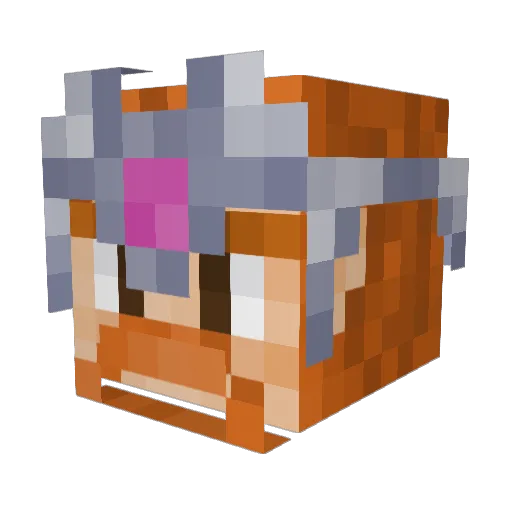 WeAreDig Minecraft avatar head, 3D render
