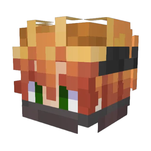WeAreTimeless Minecraft avatar head, 3D render