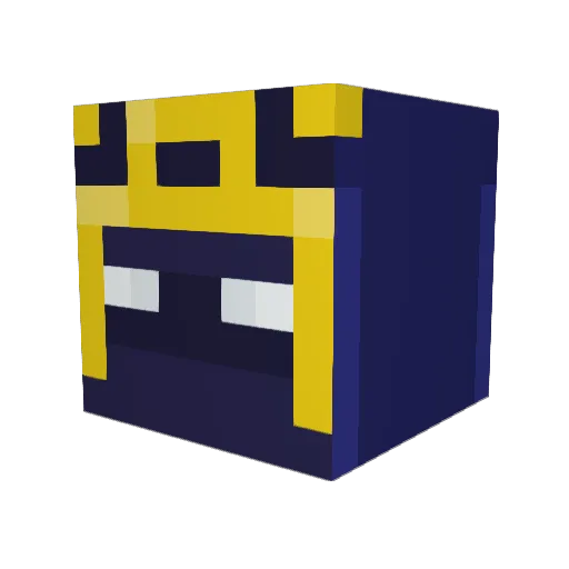 WeBird Minecraft avatar head, 3D render