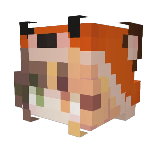 WeCanBeeBees Minecraft avatar head, 3D render