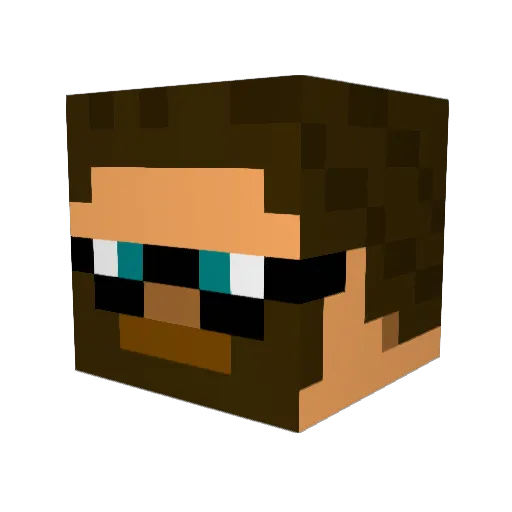WeComeForThee Minecraft avatar head, 3D render