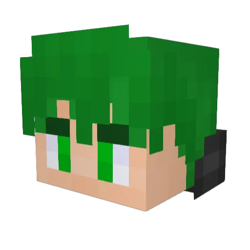 WeDenMelon Minecraft avatar head, 3D render