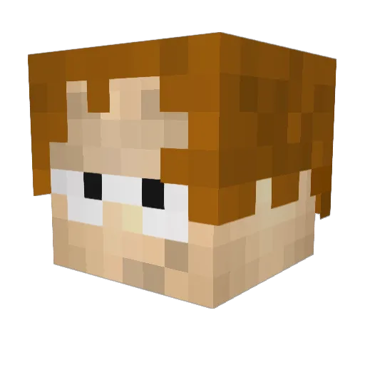 WeHans Minecraft avatar head, 3D render