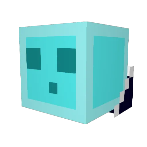 WeHooli Minecraft avatar head, 3D render