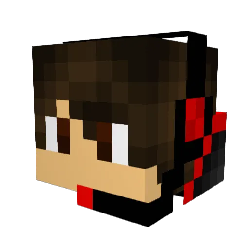 WeLikeMen Minecraft avatar head, 3D render