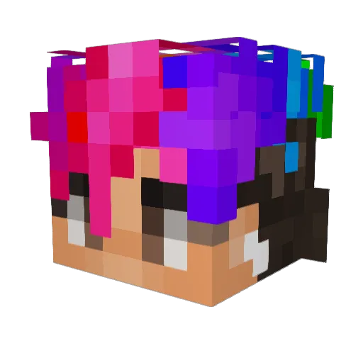 WeLoveK0Y Minecraft avatar head, 3D render