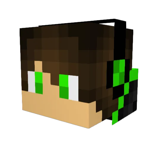 WeMe27 Minecraft avatar head, 3D render