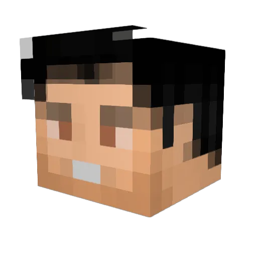 WeMyMes Minecraft avatar head, 3D render