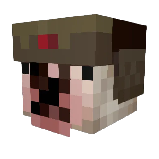 WeReady Minecraft avatar head, 3D render