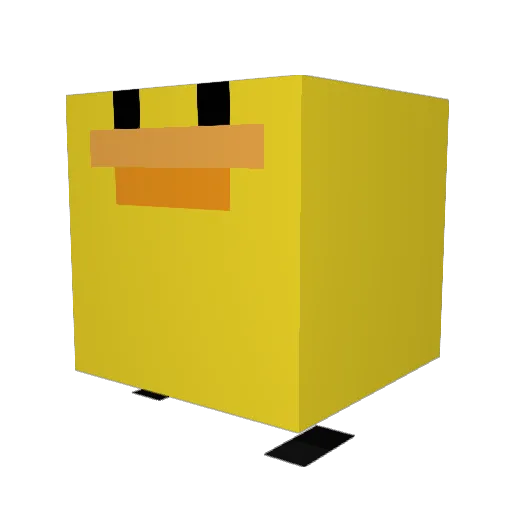 WeWangWong Minecraft avatar head, 3D render