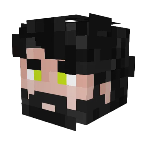 WeWereGodsOnce Minecraft avatar head, 3D render