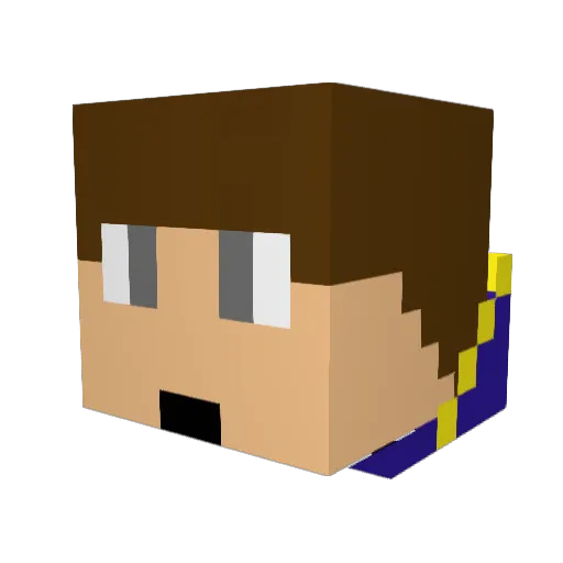 WeWroxx Minecraft avatar head, 3D render