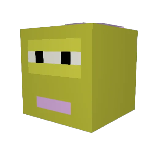 WeZz_G Minecraft avatar head, 3D render