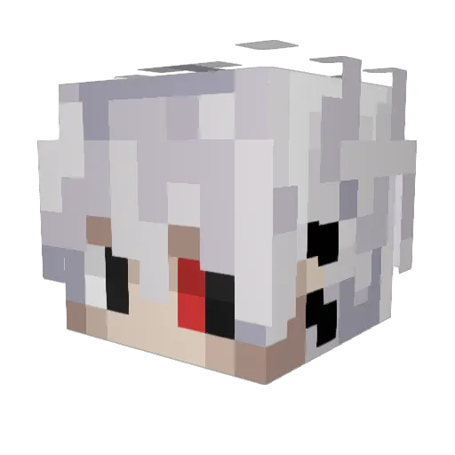 WeabooOG Minecraft avatar head, 3D render