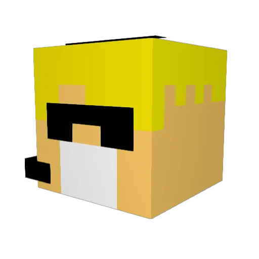 Weaby1468 Minecraft avatar head, 3D render