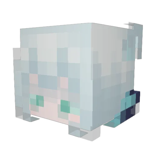 WeaitSky Minecraft avatar head, 3D render