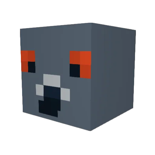 WeakDoink Minecraft avatar head, 3D render