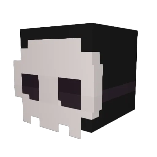 WeakMind Minecraft avatar head, 3D render