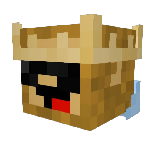 WeakX Minecraft avatar head, 3D render