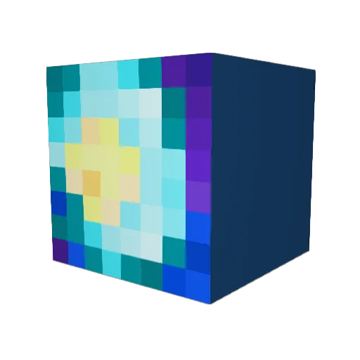 Weak_Knights Minecraft avatar head, 3D render