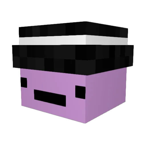 Weak__ Minecraft avatar head, 3D render
