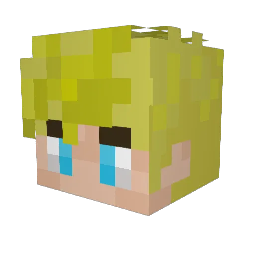 WeakenedDaisy69 Minecraft avatar head, 3D render