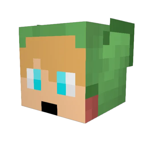 WeaknessPolicy Minecraft avatar head, 3D render