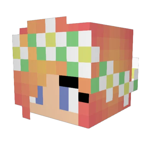 Weallyplstop Minecraft avatar head, 3D render