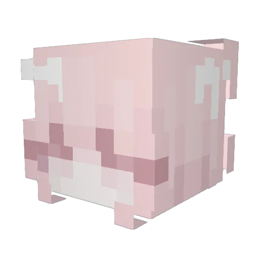 Weaonal Minecraft avatar head, 3D render