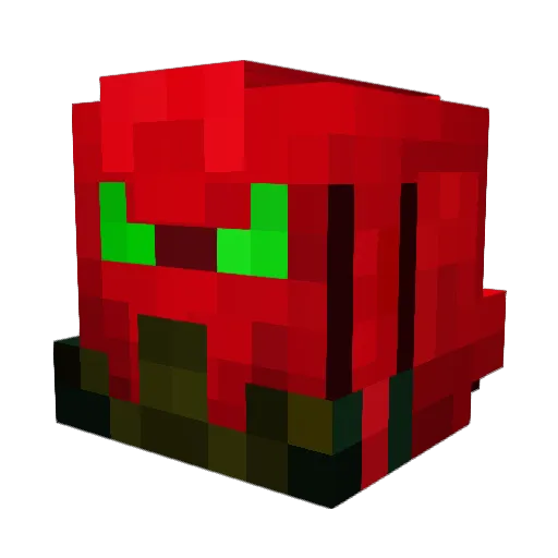 WeaponFishing Minecraft avatar head, 3D render
