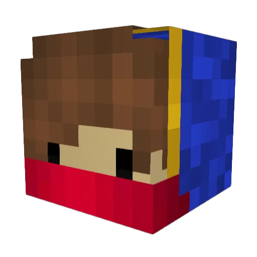 Weapon_Warrior Minecraft avatar head, 3D render