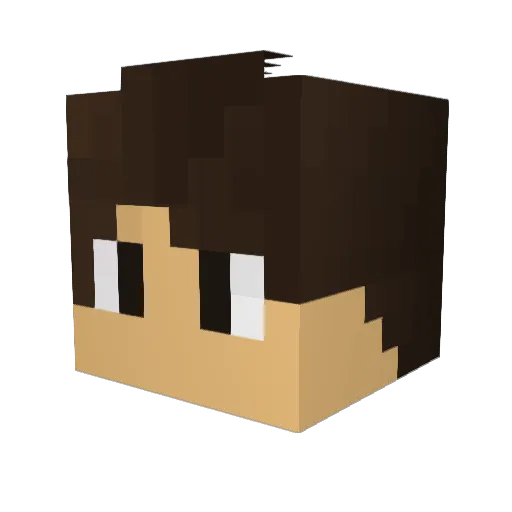 Weark Minecraft avatar head, 3D render