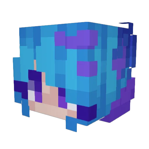 Wearwolf42 Minecraft avatar head, 3D render