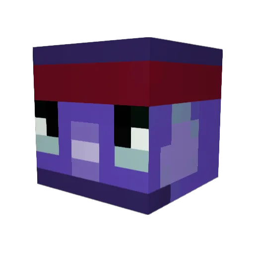 Weastie Minecraft avatar head, 3D render