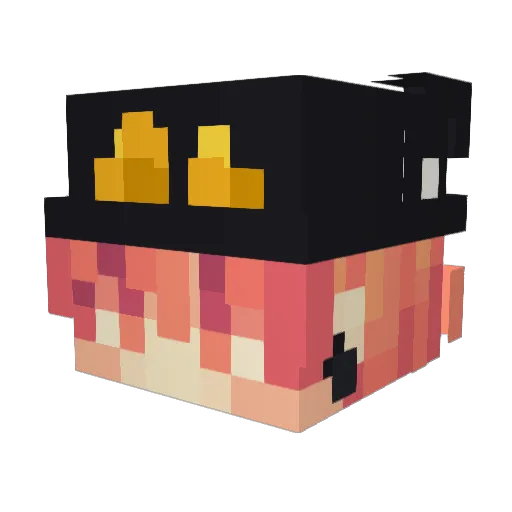 Weatherable Minecraft avatar head, 3D render
