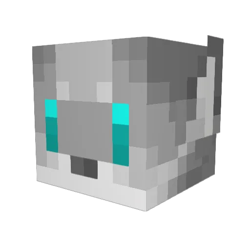 Weatherwolf Minecraft avatar head, 3D render