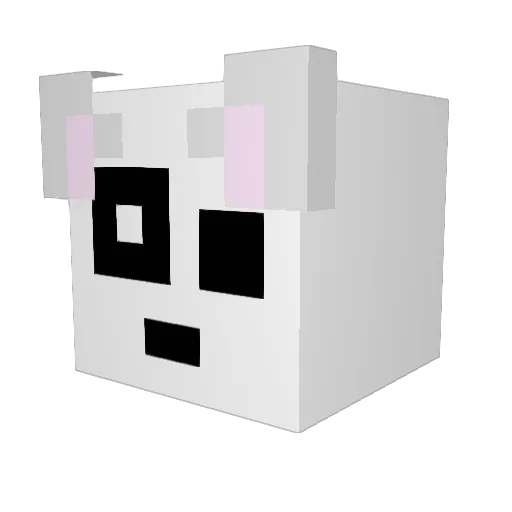 WeatiNio Minecraft avatar head, 3D render