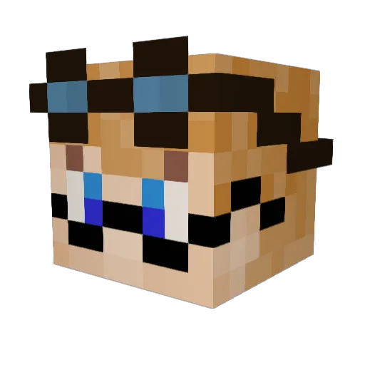 Weatleyy Minecraft avatar head, 3D render