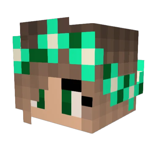 WeaverOfWebs Minecraft avatar head, 3D render
