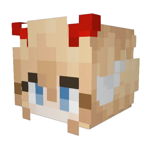 WeaversWatch Minecraft avatar head, 3D render