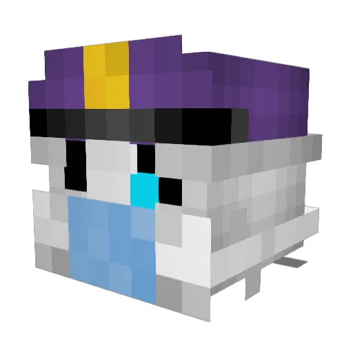 Weaystoni Minecraft avatar head, 3D render