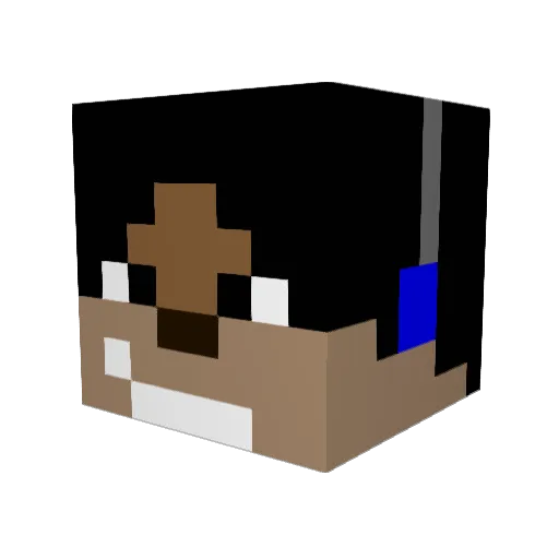 Weazelon Minecraft avatar head, 3D render