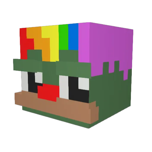 WebMaster_ Minecraft avatar head, 3D render